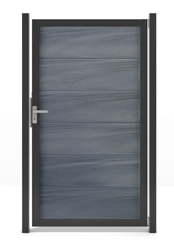 GroJa Viento Tor 1-flügelig mit Anthrazitrahmen