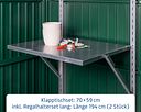 Vorschaubild Hörmann Klapptisch inkl. Regalhalterset lang für Gerätehaus EcoStar/Premiumline