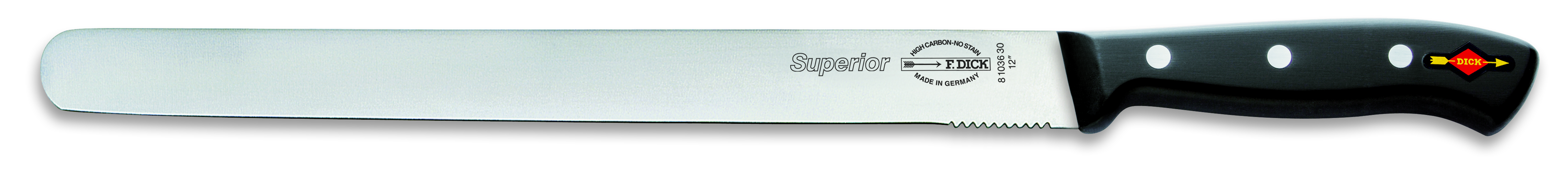 DICK Aufschnittmesser runde Spitze mit Anschnittsäge SUPERIOR 30 cm