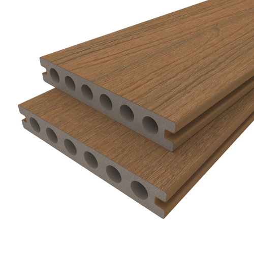 NewTechWood Deluxe Vintage WPC-Terrassendiele Hohlkammer Teak  23 x 138 mm