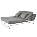 Vorschaubild B-Ware Diamond Garden Daybed MILOS Doppelliege, Edelstahl Dunkelgrau / Rope Dunkelgrau / Sunproof (100 % Polypropylen)