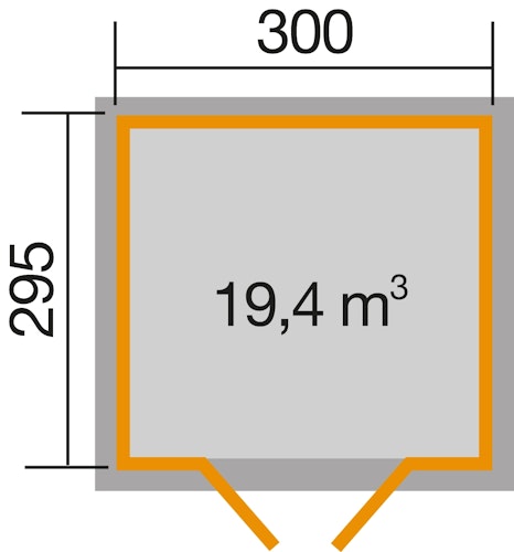 Weka Gartenhaus 122 - 28 mm
