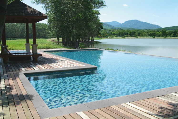 WESERWABEN® Pool- / Beckenrandsteine - Margo Perlgrau