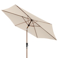 doppler Mittelmastschirm LIFE Woodstyle 305 Lift, Aluminium Holzoptik / 100 % Polyester 180 g/m² 