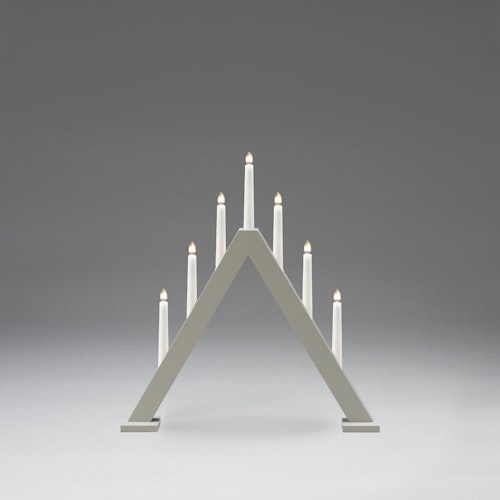 Konstsmide Weihnachtsbeleuchtung  Holzleuchter mattgrau lackiert 50cm