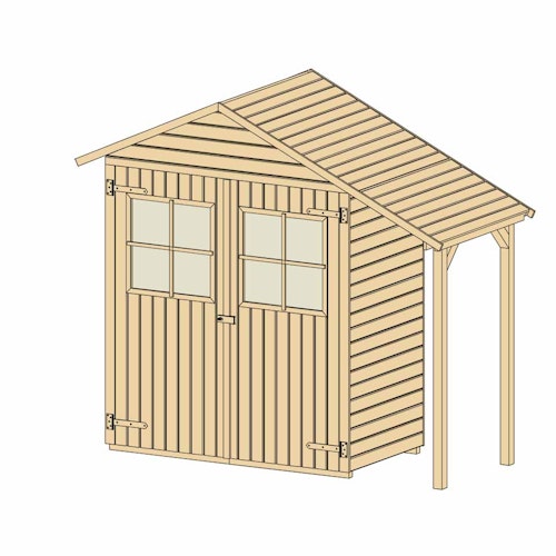 Weka 14 mm Garten- und Terrassenschrank 351 A/357 A mit Schleppdach