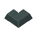 Vorschaubild Eckwinkel für die Blendenabdeckungen Typ 1b 30 mm (4er Set 90°)