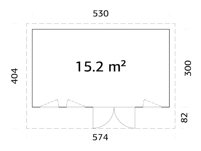 Palmako Gartenhaus Aurelia 15,2 m² - 44 mm