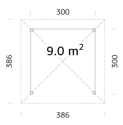 Palmako Pavillon Betty 9,0 m²