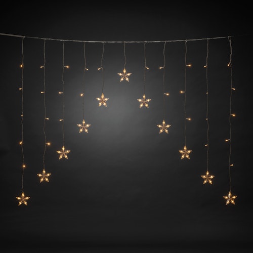 Konstsmide Weihnachtsbeleuchtung  LED Lichtervorhang 12 klare Sterne
