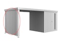 Vorschaubild Biohort Seitenwand für Seitendach zu Gerätehaus Neo Breite 300 cm 