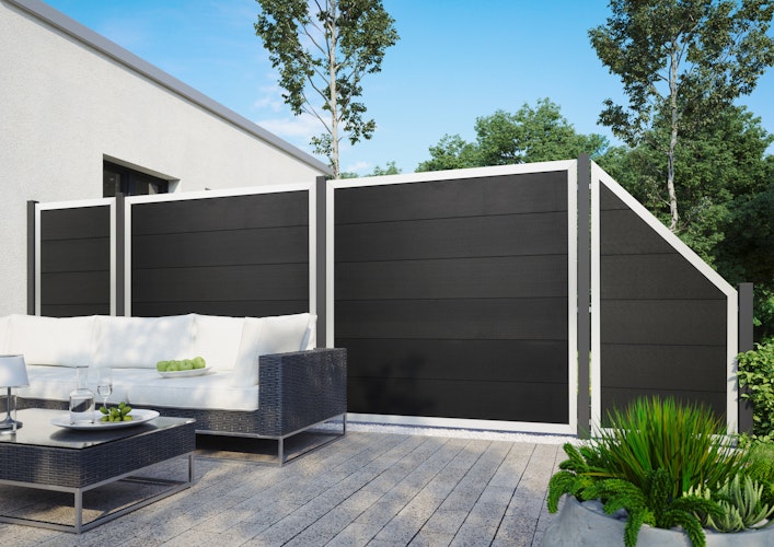 T&J MALÖ WPC Sichtschutzelement 900 x 1800/900 mm