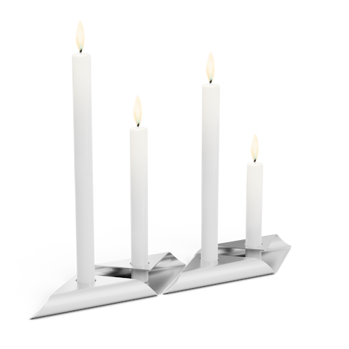 höfats Kerzenhalter SQUARE CANDLE silber
