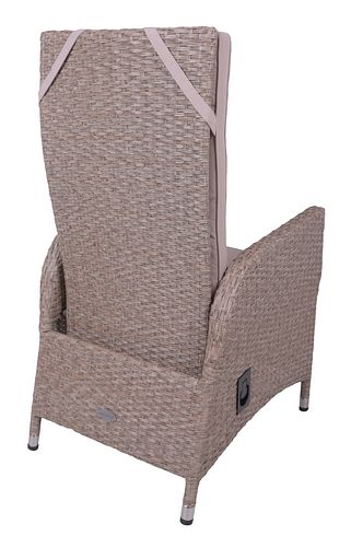 Garden Pleasure Gartenmöbel Set BRAGA 02, Tisch 220 x 100 + 8 Sessel, Polyrattan / Akazie / Kissen 100 % Polyester