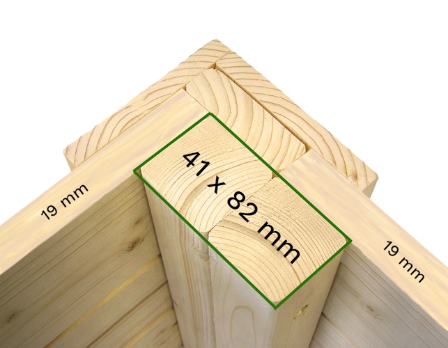 Bertilo Gartenhaus Pentus 2 - 19 mm