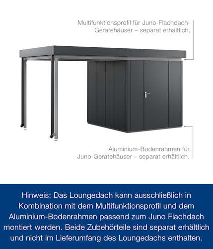Hörmann Lounge Anbaudach für Juno, Breite 210 cm