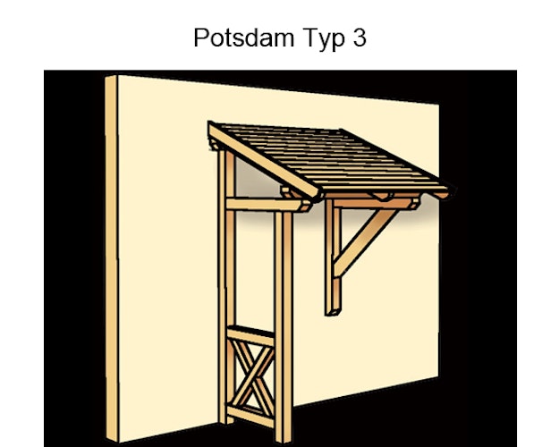 Skan Holz Pultdach Vordach Potsdam