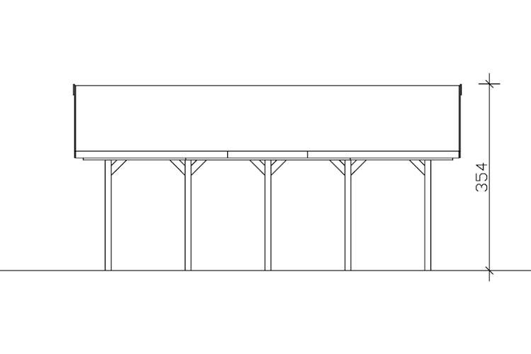 Skan Holz Wallgau - Satteldach Doppelcarport Breite 620 cm