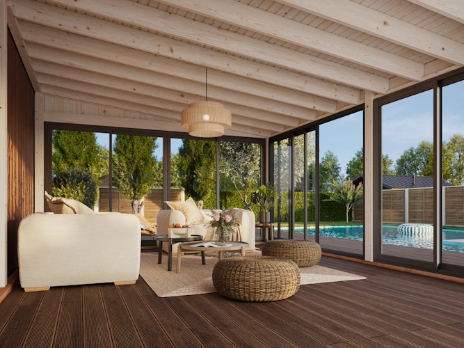 Palmako Glashaus Lumi 23,3 m² - (Wintergartenanbau) Slide