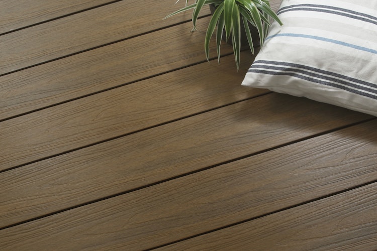 Fiberdeck Premium WPC-Terrassendiele RHK Teak 23 x 210 mm
