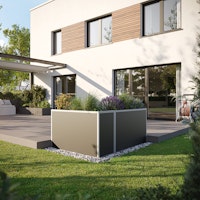 KGT Aluminium Hochbeet 130 - Profile pressblank - B1,21 x T0,45 x H0,77 m - 350 l