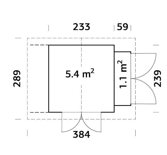 Palmako Gerätehaus Marcus 6,5 m² - 16 mm