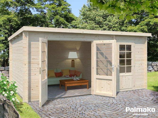 Palmako Gartenhaus Ella 13,1 m² Zweiraumhaus - 28 mm