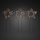 Vorschaubild Konstsmide Weihnachtsbeleuchtung  LED Metallsterne, 3er-Set, bernsteinfarben (4464-800)