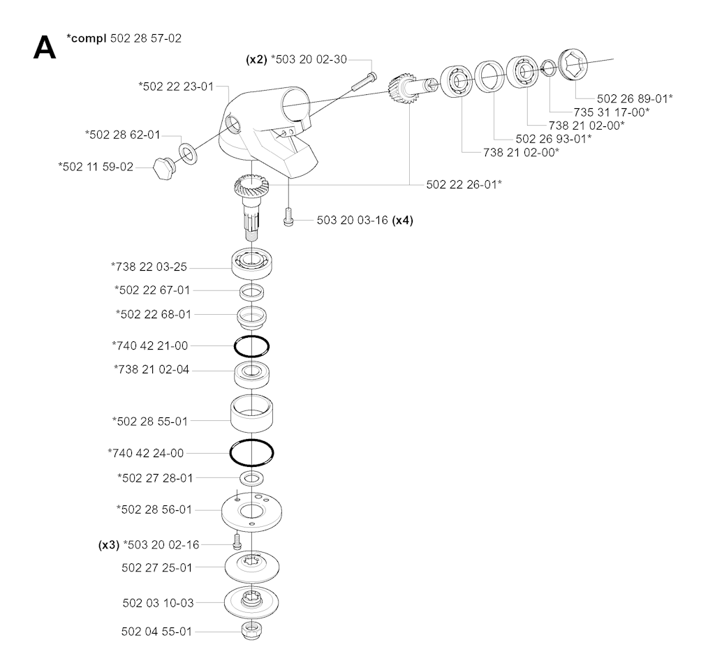 Explosionszeichnung Ersatzteile