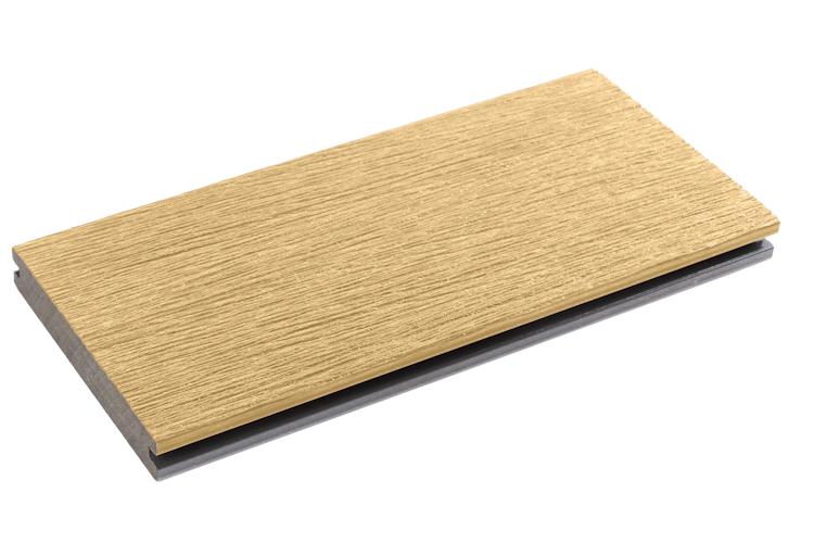 Fiberdeck Vintage WPC-Terrassendiele Bi-Color Lunar Grey/Cedar massiv 23 x 210 mm