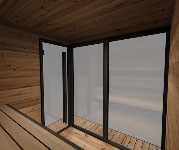 Weka Design Saunahaus Viira 2 mit Thermoholz - 40 mm