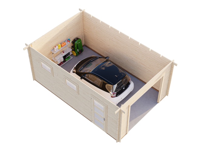 Palmako Garage Rasmus 19,0 m²- 44 mm - ohne Tor