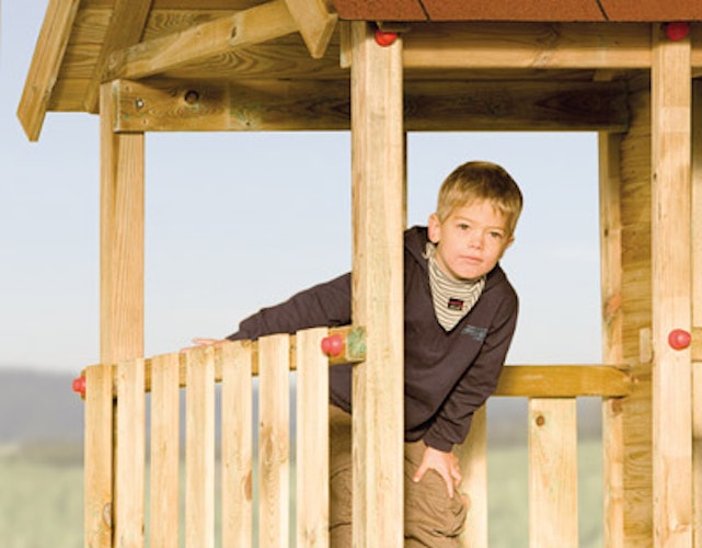 Weka Tabaluga Drachenturm 816 E mit Satteldach und Sandkasten