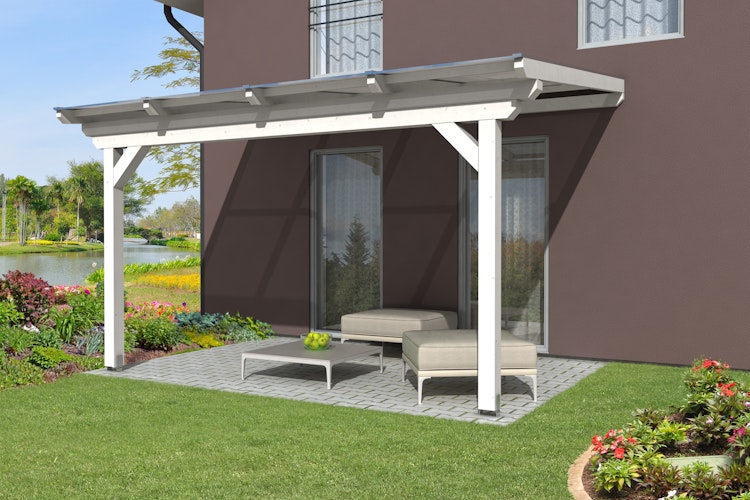 Skan Holz Terrassendach Ancona Leimholz o. Mittelpfosten 434 cm