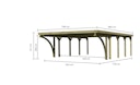 Vorschaubild Karibu Carport Doppelcarport Classic Doppel 3 - kesseldruckimprägniert