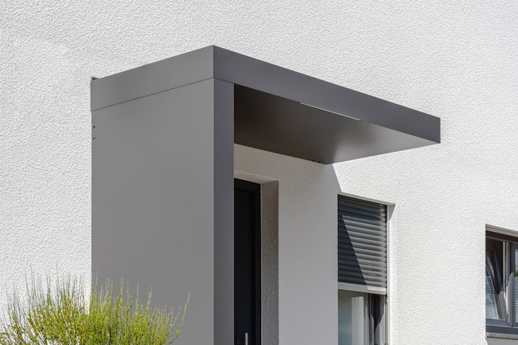 Gutta Rechteckvordach BS Plus 300 Sondermaß inkl. Seitenteil  (neues Modell)