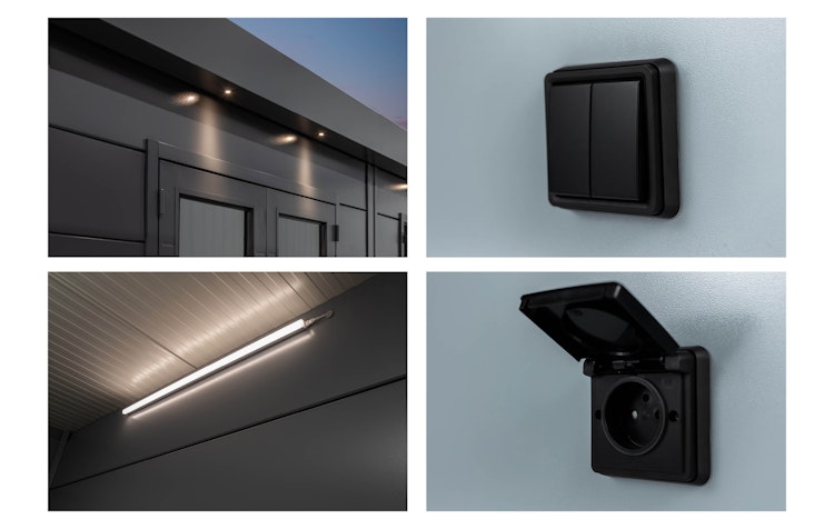 Telluria Strom Kit für Garage 3654 & 3663  (nur in Verbindung mit Innenwandpaket montierbar)