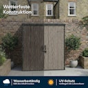 Vorschaubild Suncast Kunststoff-Geräteschrank Modern  (klein) - stahlverstärkt