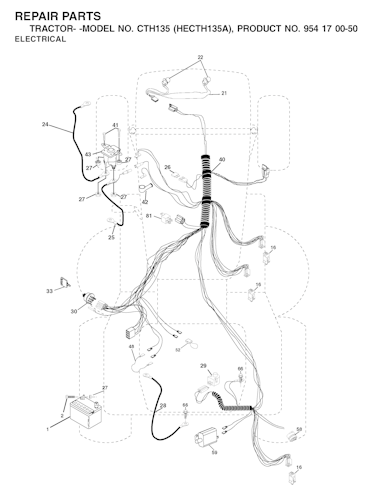 Husqvarna Gartentraktoren CTH135, HECTH135A, 954170050, 2002-01