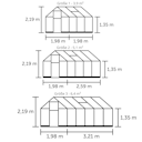 Vorschaubild Halls Gewächshaus Qube - 3,9 m² / 5,1 m² / 6,4 m²