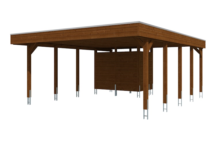 Skan Holz Carport Friesland 557x708 cm inkl. Abstellraum Sparset 4