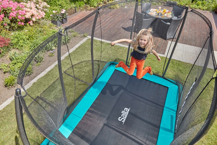 Salta Trampolin Comfort Edition Ground mit Sicherheitsnetz
