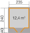 Vorschaubild Weka Gartenhaus 179 - 28 mm