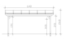 Vorschaubild Skan Holz Sanremo aus Leimholz ohne Mittelpfosten Breite 648 cm freistehende Terrassenüberdachung