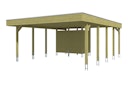 Vorschaubild Skan Holz Doppelcarport Friesland 546x708 cm mit Abstellraum Set D