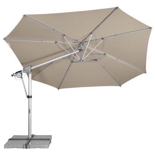 doppler Pendelschirm PROTECT 400, Aluminium Grau / 100 % Polypropylen 220 g/m²