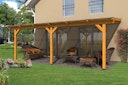 Vorschaubild Skan Holz Terrassenüberdachung Andria aus Leimholz mit Mittelpfosten Breite 648 cm