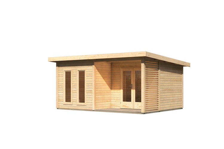 Karibu Premium Gartenhaus Radeburg 5 - 40 mm (Homeoffice-Gartenhaus)