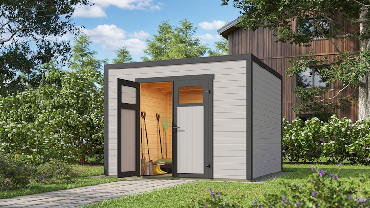 Weka Design-Gartenhaus Batu - 28 mm - Modern Storage