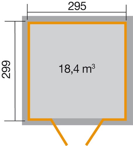 Weka Gartenhaus 226 - 21 mm